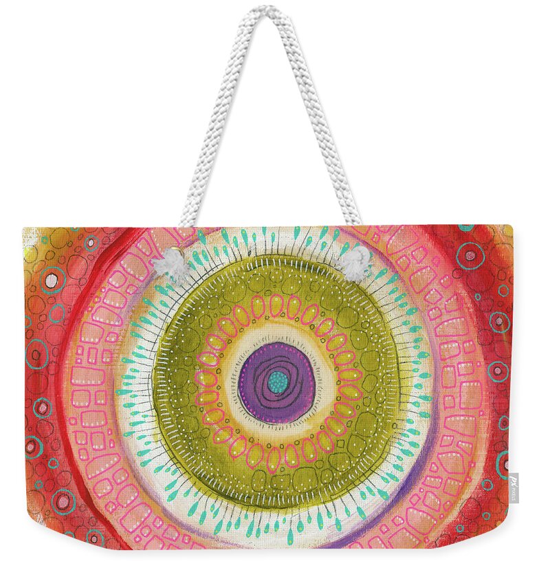 Passionate Weekender Tote Bag featuring the painting I Am Passionate by Tanielle Childers