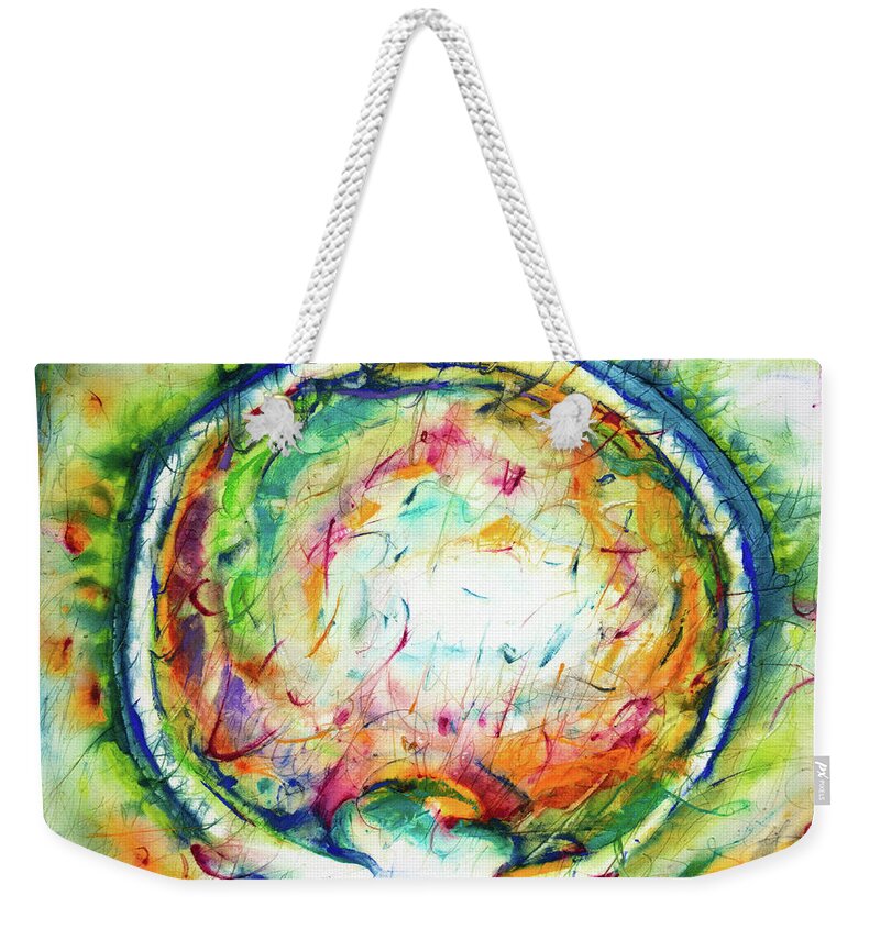  Weekender Tote Bag featuring the painting 'I-Balling the Story' by Petra Rau