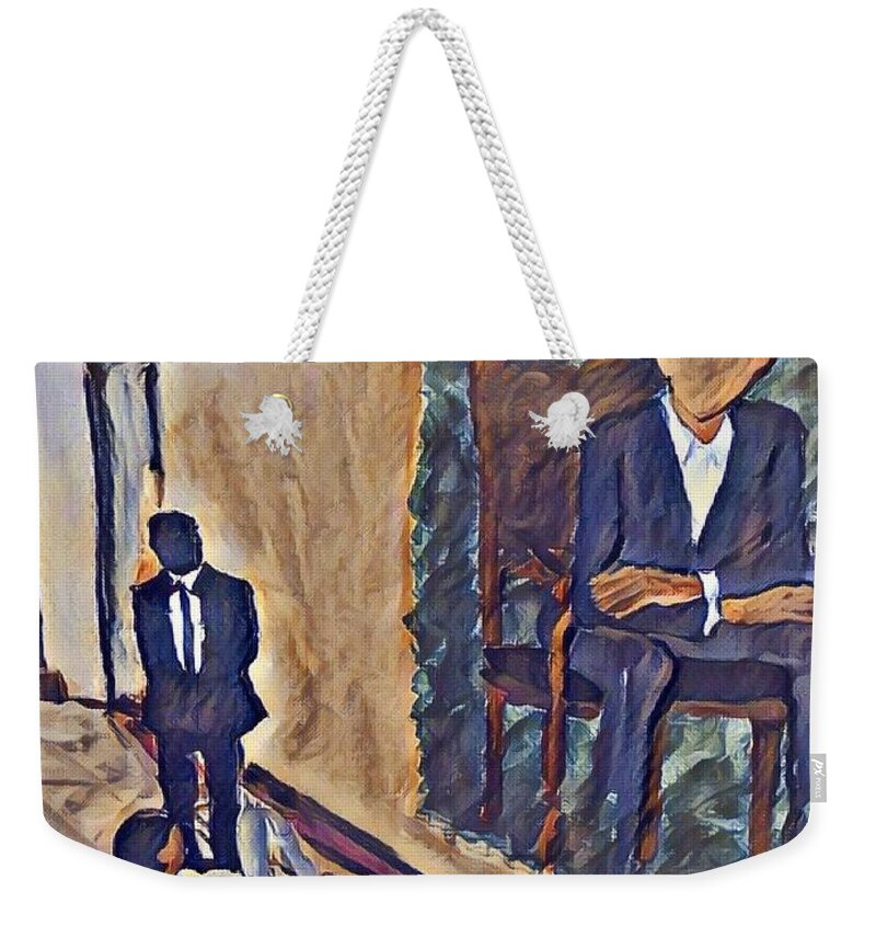  Weekender Tote Bag featuring the painting I Can by Angie ONeal