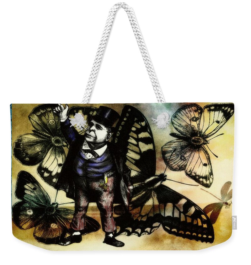 Victorian Man Weekender Tote Bag featuring the digital art I Don't Believe by Delight Worthyn