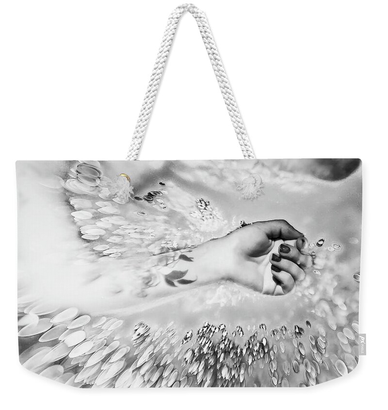 Fantasy.in.fashion Weekender Tote Bag featuring the photograph I Love to Shoot Hands by Ken Sexton