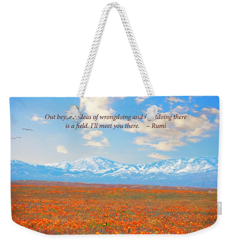 Rumi Weekender Tote Bag featuring the photograph I will meet you there by Stella Levi