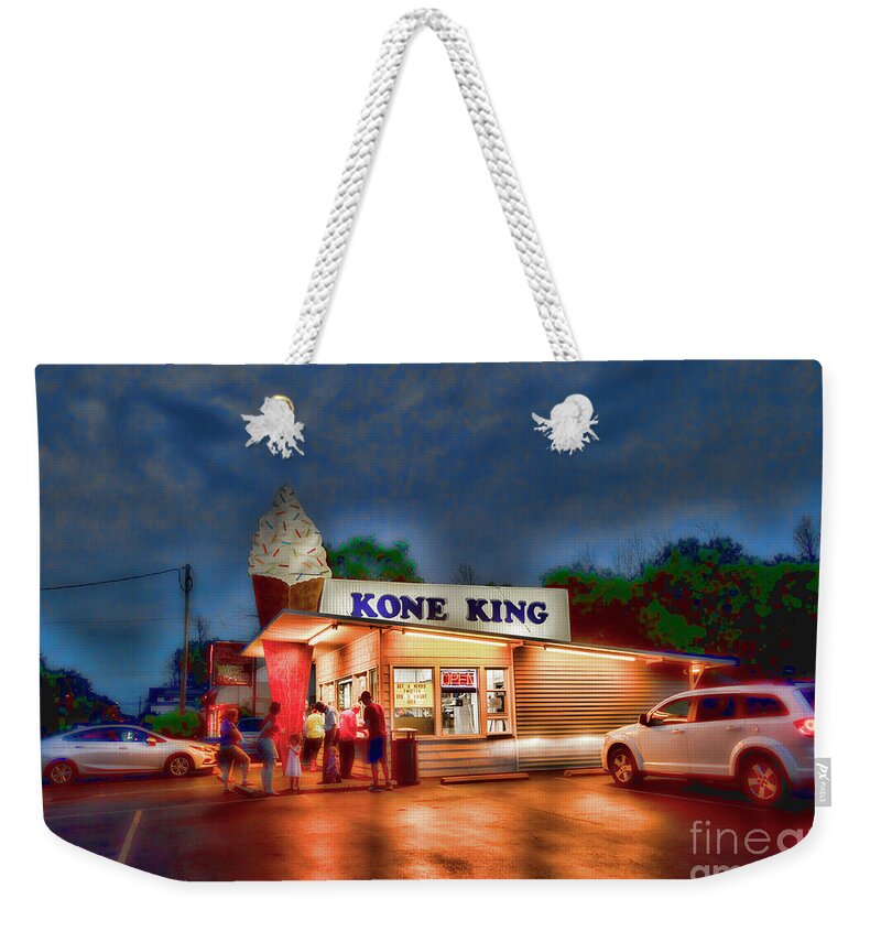 New York Weekender Tote Bag featuring the photograph Ice Cream Nights by Lenore Locken