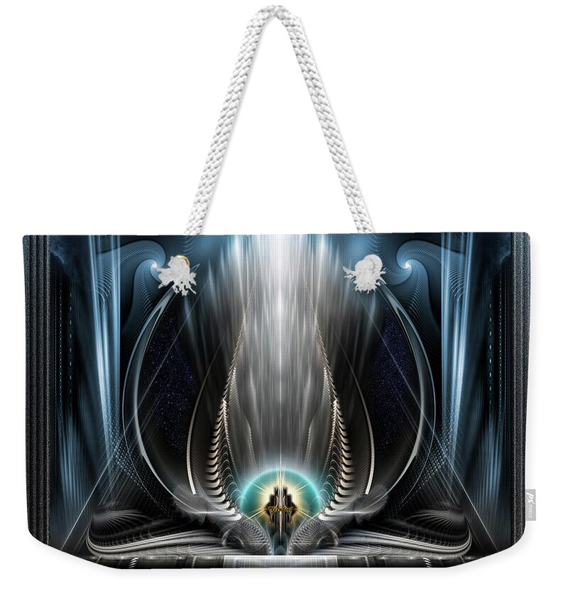 Fractal Weekender Tote Bag featuring the digital art Ice Vision Of The Imperial View by Rolando Burbon