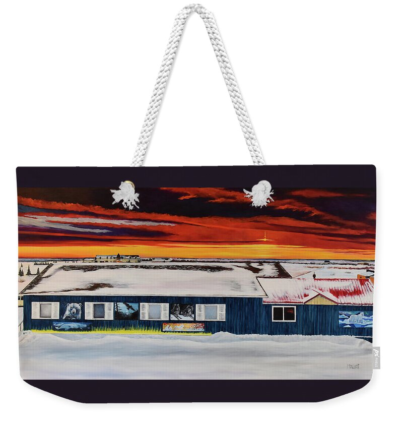 Inn Weekender Tote Bag featuring the painting Iceberg Inn by Marilyn McNish