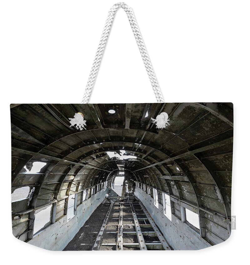 Iceland Weekender Tote Bag featuring the photograph Iceland Plane Crash Fuselage by William Kennedy
