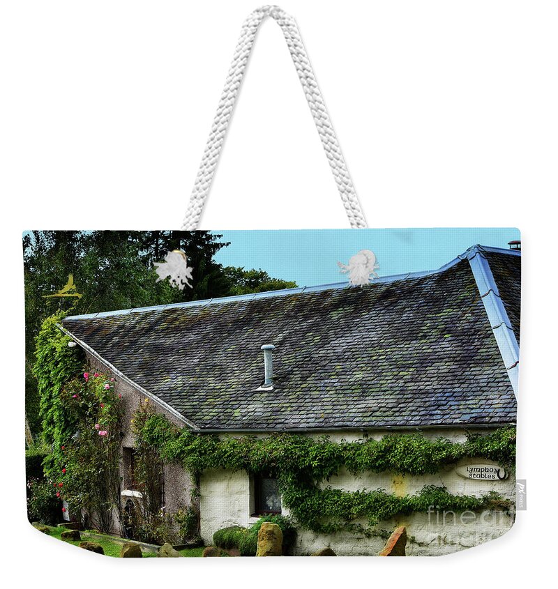 Edinburgh Weekender Tote Bag featuring the photograph Idyllic Old Cottage by Yvonne Johnstone