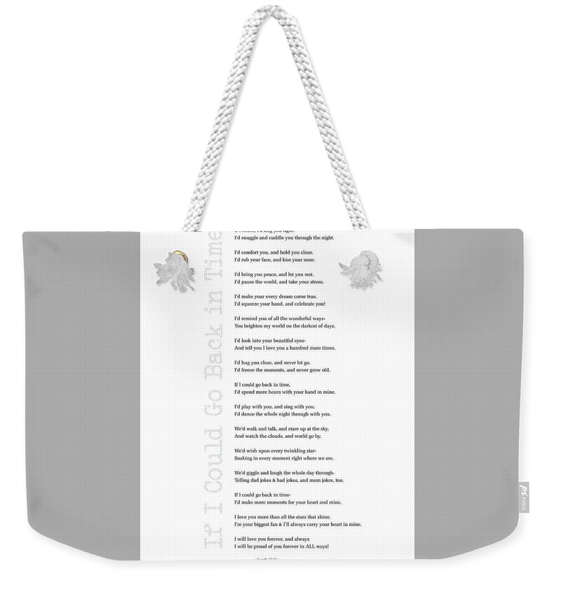 Children Weekender Tote Bag featuring the digital art If I Could Go Back in Time by Tanielle Childers