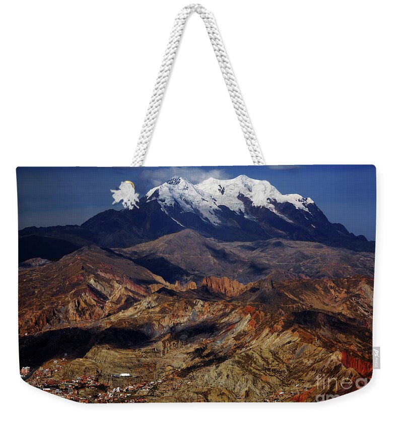 Illimani Weekender Tote Bag featuring the photograph Illimani by David Little-Smith