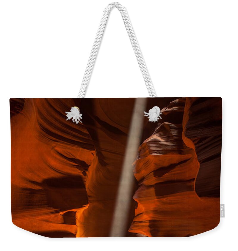 Antelope Canyon Weekender Tote Bag featuring the photograph Illuminati by Peter Boehringer