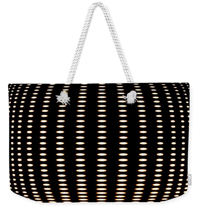 Abstract; Artistic; Backdrop; Background; Ball; Banner; Bubbles; Bright; Circle; Color; Colorful; Creative; Decorative; Design; Dot; Dots; Dotted; Effect; Element; Geometric; Glamour; Art Weekender Tote Bag featuring the photograph Illusive spherical 3D effect oval background by Severija Kirilovaite
