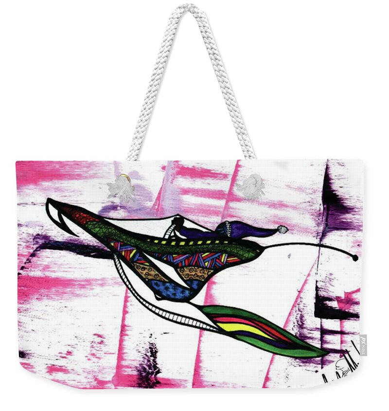  Weekender Tote Bag featuring the painting Im Gone by Jimmy Williams
