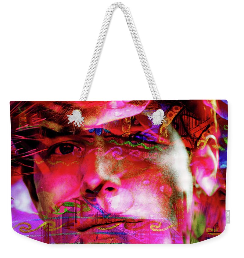 Collage Weekender Tote Bag featuring the digital art Imagination by John Vincent Palozzi