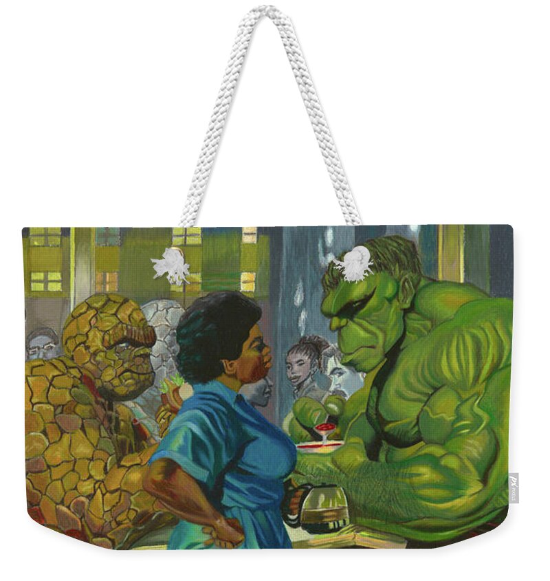 Color Pencil Weekender Tote Bag featuring the drawing Immortal Hulk #41 by Philippe Thomas
