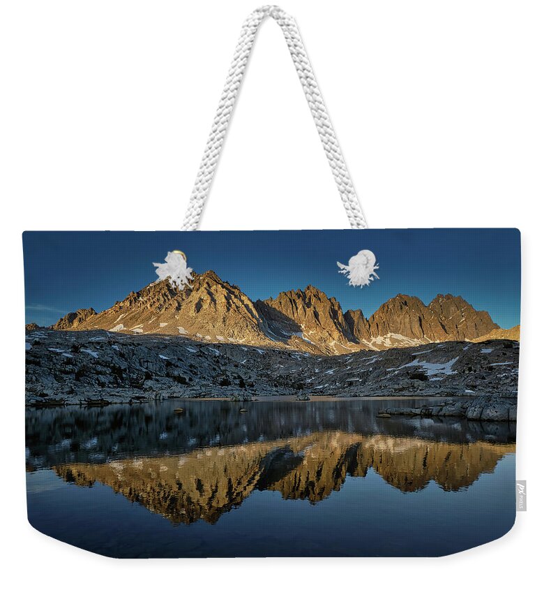 Eastern Sierra Weekender Tote Bag featuring the photograph Imperfect Reflection by Romeo Victor
