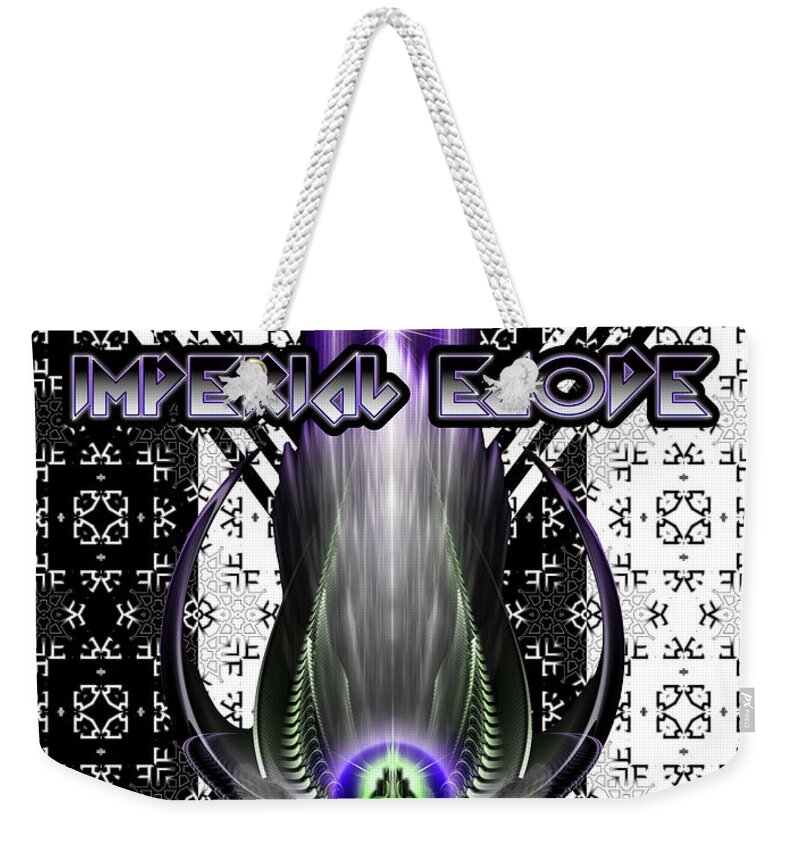 Mirror Weekender Tote Bag featuring the digital art Imperial Ecode Graphics Design by Rolando Burbon