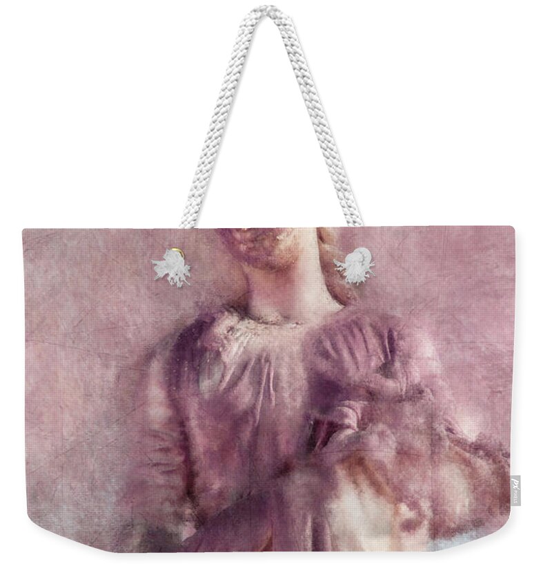 Impressionist Weekender Tote Bag featuring the photograph Impressionistic Bonaventure Statue by Amy Curtis