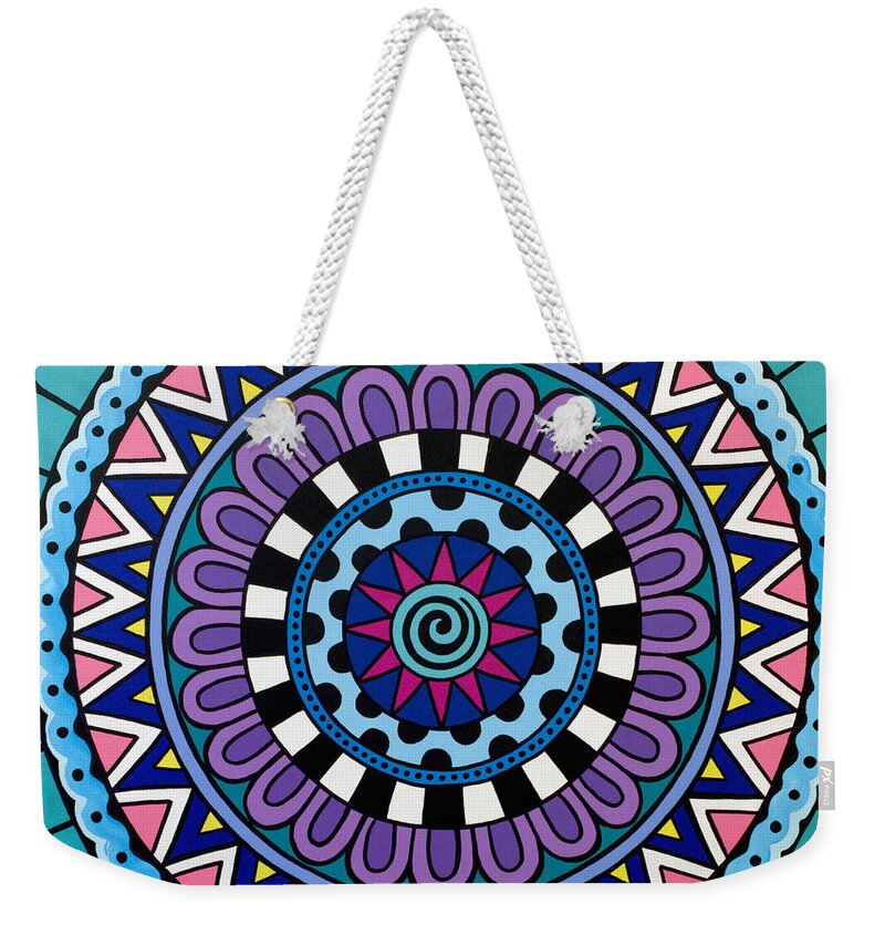Mandala Weekender Tote Bag featuring the painting In A Dream by Beth Ann Scott