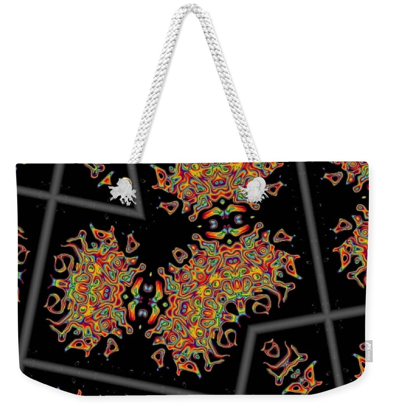Black Weekender Tote Bag featuring the digital art In A Galaxy by Designs By L