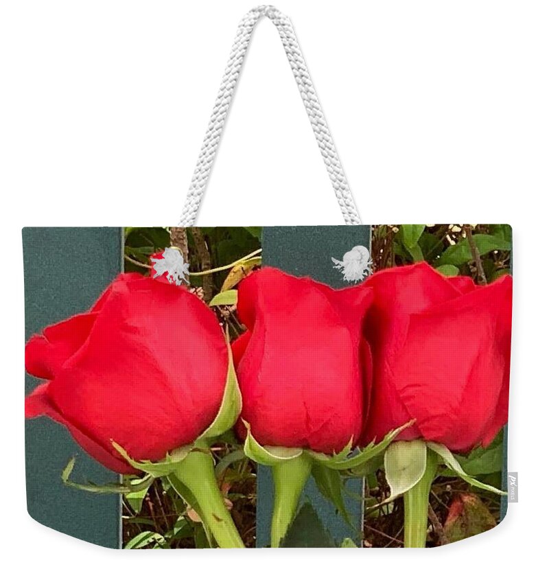 Red Weekender Tote Bag featuring the photograph In Remembrance by Lee Darnell