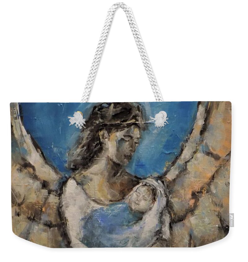 Angel Weekender Tote Bag featuring the painting In The Arms of an Angel by Dan Campbell