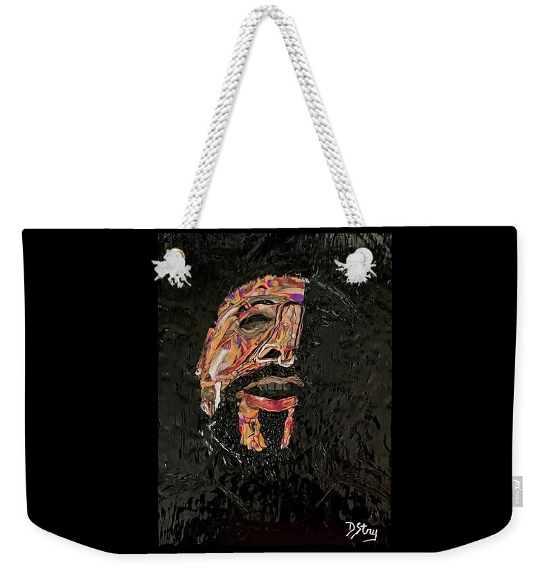Polymer Clay Weekender Tote Bag featuring the mixed media In The Darkness No More by Deborah Stanley