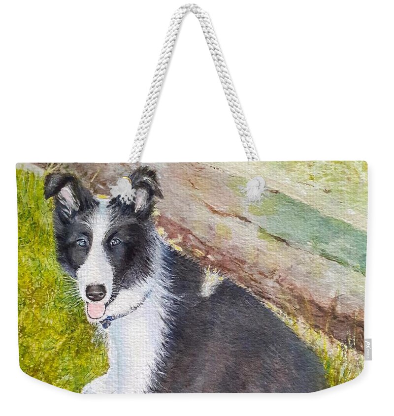 Watercolors Weekender Tote Bag featuring the painting In the garden by Carolina Prieto Moreno