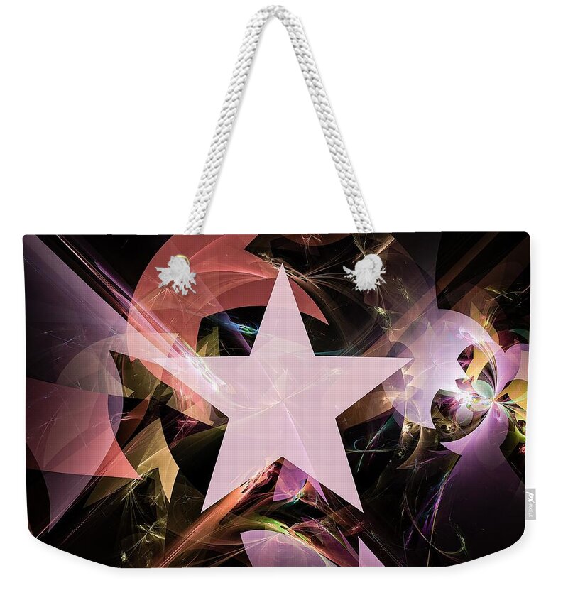 Digital Art #creative#handmade Art #unique Style #modern #abstract Performance #concept #star#in The Shadow# Weekender Tote Bag featuring the digital art In The Shadow Of A Star / Digital Art by Aleksandrs Drozdovs