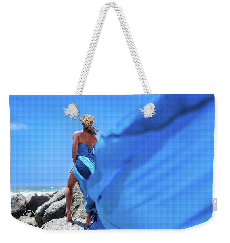Flying Dress Weekender Tote Bag featuring the photograph In the WInd by Sand Catcher