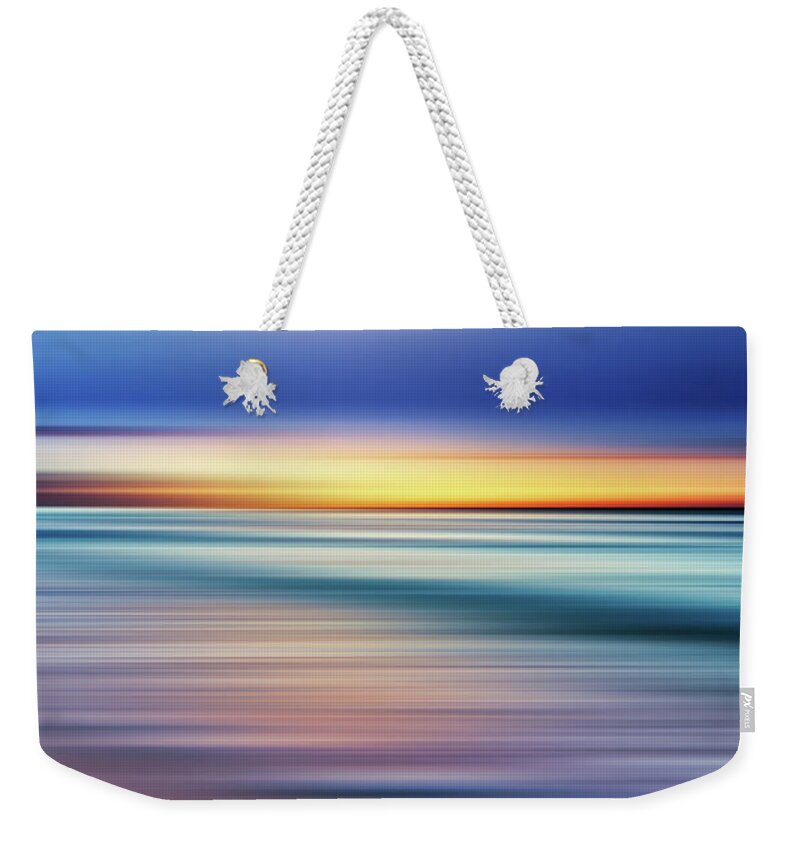 India Weekender Tote Bag featuring the photograph India Colors - Abstract Seascape by Stefano Senise