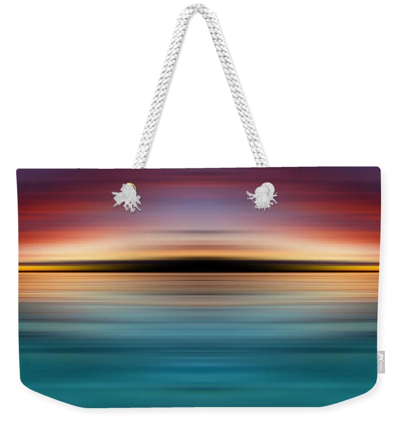 India Weekender Tote Bag featuring the photograph India Sunset Colors - Abstract Wide Sunset Wall Art by Stefano Senise