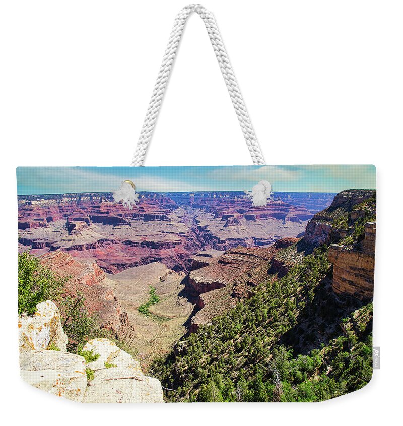 Grand Canyon Weekender Tote Bag featuring the photograph Indian Gardens by Segura Shaw Photography
