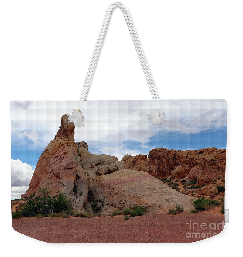 Valley Weekender Tote Bag featuring the photograph Interesting Valley of Fire Rockformation by Christiane Schulze Art And Photography