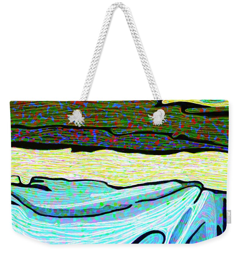 Ocean Waves Weekender Tote Bag featuring the digital art Intermittent Flow by Rod Whyte