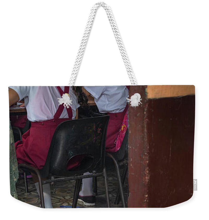 Cuba Weekender Tote Bag featuring the photograph Interruption by M Kathleen Warren