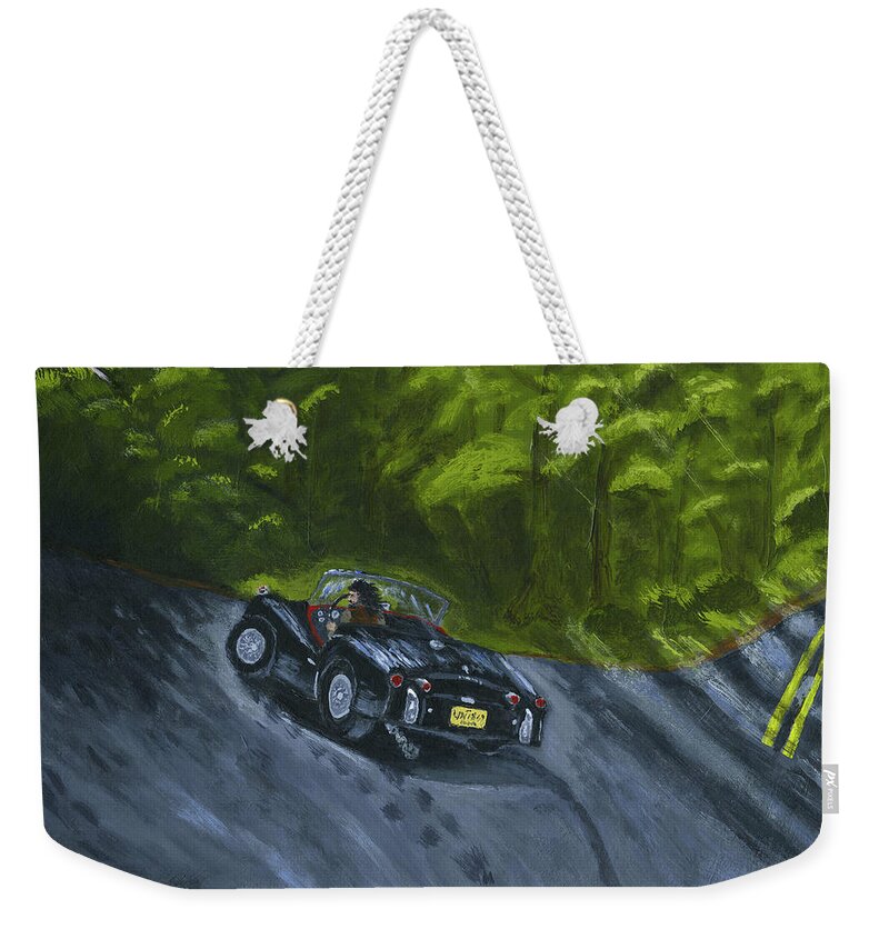 Triumph Weekender Tote Bag featuring the painting Into the Mystic by Mike Kling