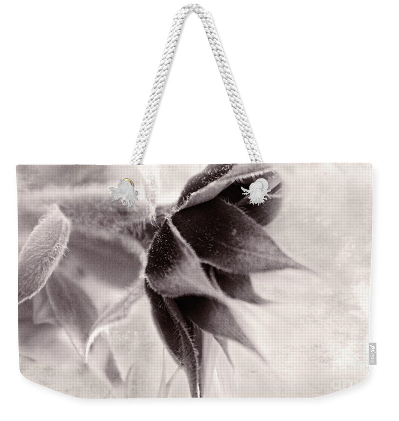 Black And White Weekender Tote Bag featuring the photograph Invisible Flower by Janie Johnson