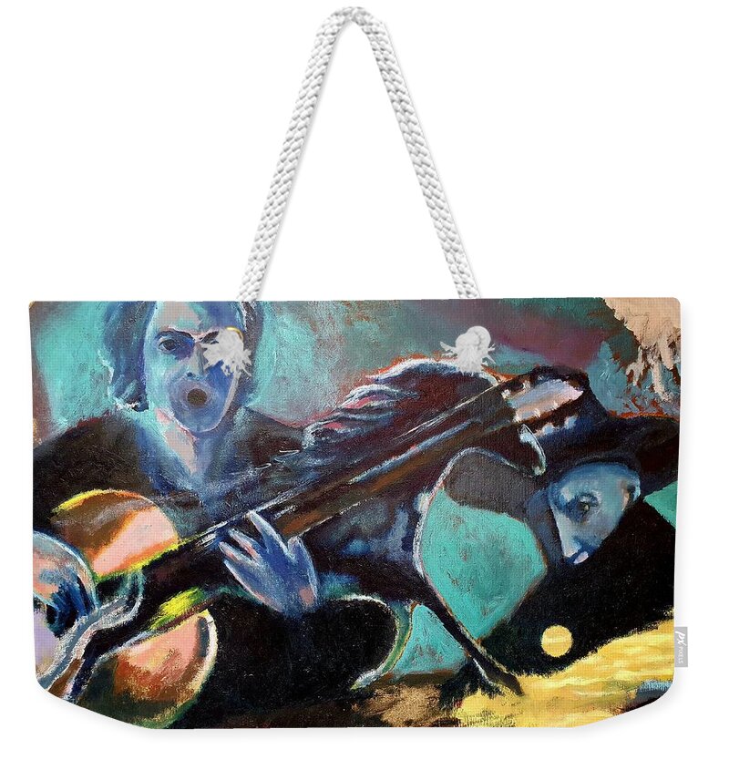 Enrico Garff Weekender Tote Bag featuring the painting Io e Picasso by Enrico Garff