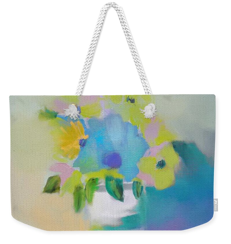 Ipad Painting Weekender Tote Bag featuring the digital art iPad Still Life by Frank Bright