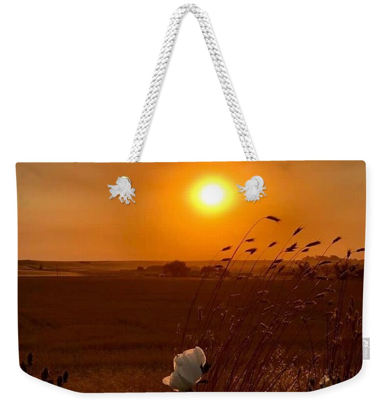 Iphonography Weekender Tote Bag featuring the photograph iPhonography Sunset 1 by Julie Powell