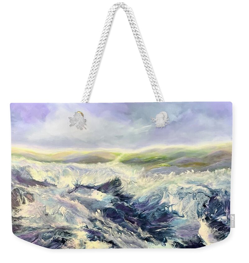Irish Coast Weekender Tote Bag featuring the painting Irish Coast by Soraya Silvestri