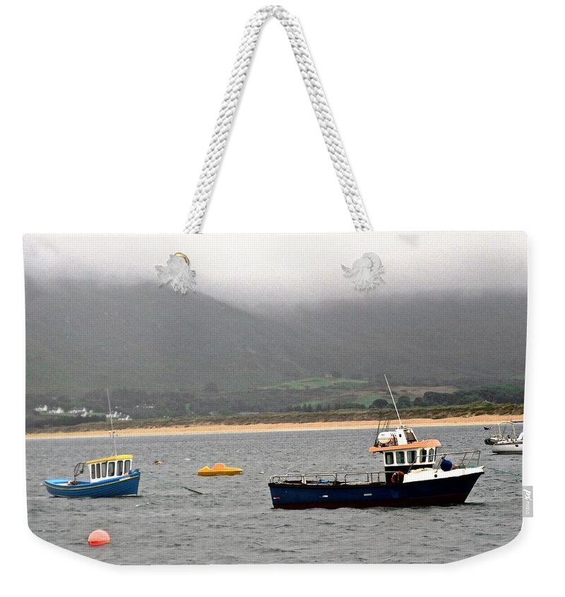 Boats Weekender Tote Bag featuring the photograph Irish fishing boats by Stephanie Moore