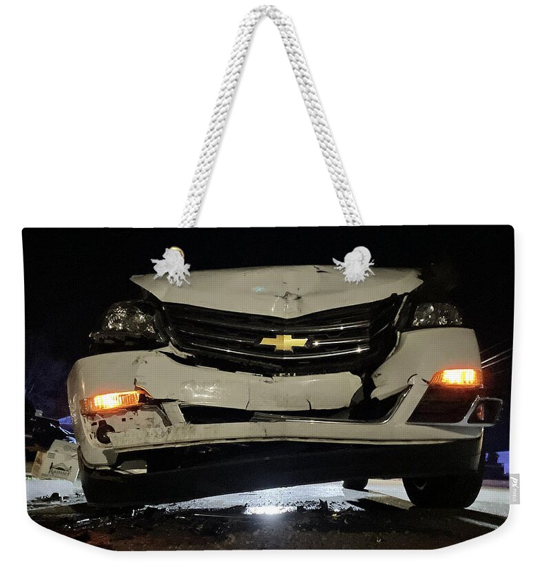 Crash Weekender Tote Bag featuring the photograph Is That a Frown? by Lee Darnell