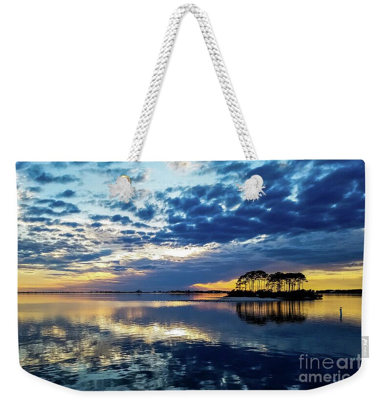 Island Weekender Tote Bag featuring the photograph Island Sunset, Perdido Key, Florida by Beachtown Views
