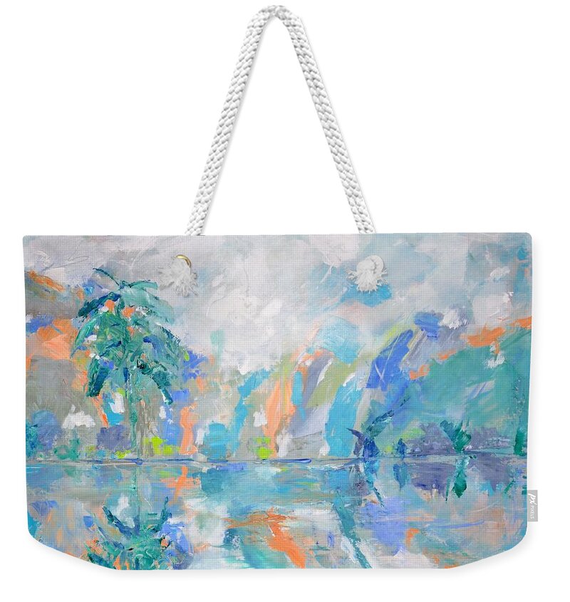 Wall Art Weekender Tote Bag featuring the painting Island Vibes by Donna Tuten