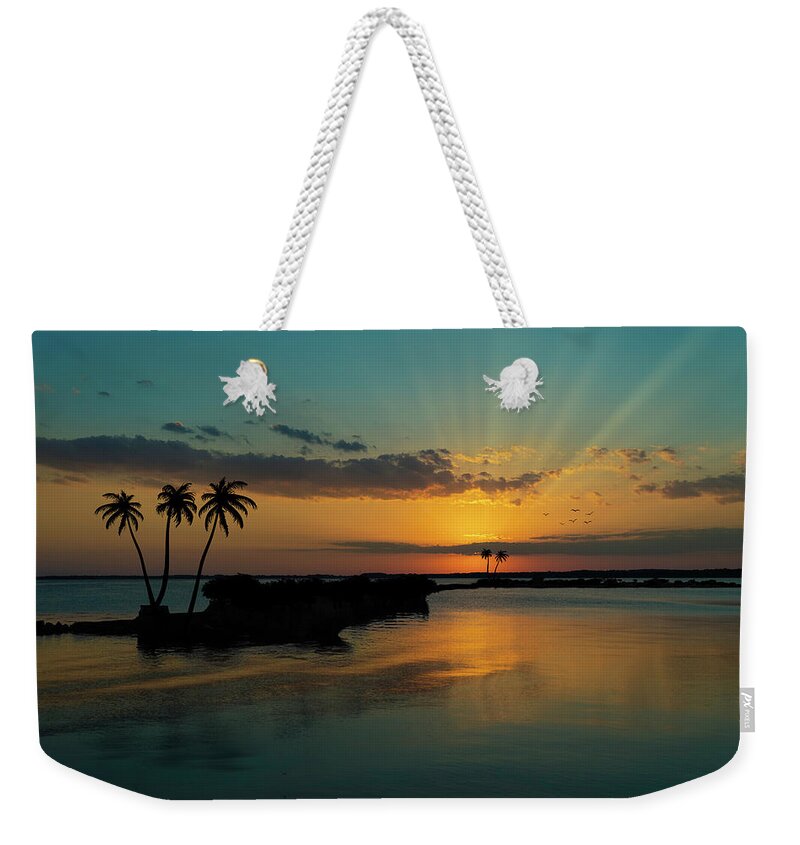 Composite Weekender Tote Bag featuring the photograph Islands in the Stream by Randall Allen