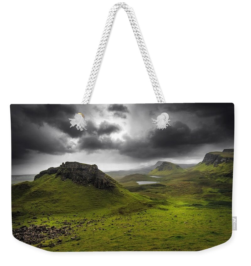 Landscape Weekender Tote Bag featuring the photograph Isle of Skye -Quiraing by Philippe Sainte-Laudy