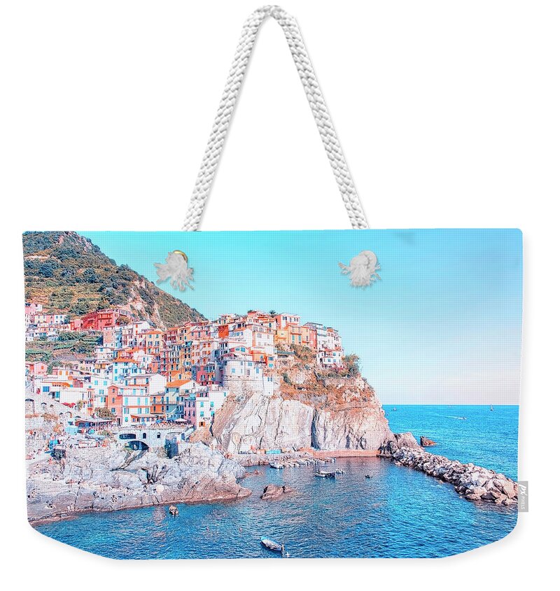 Architecture Weekender Tote Bag featuring the photograph Italian Riviera by Manjik Pictures