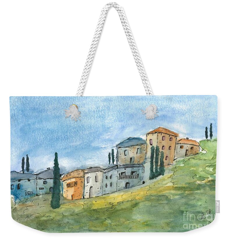 Water Weekender Tote Bag featuring the painting Italiano by Loretta Coca