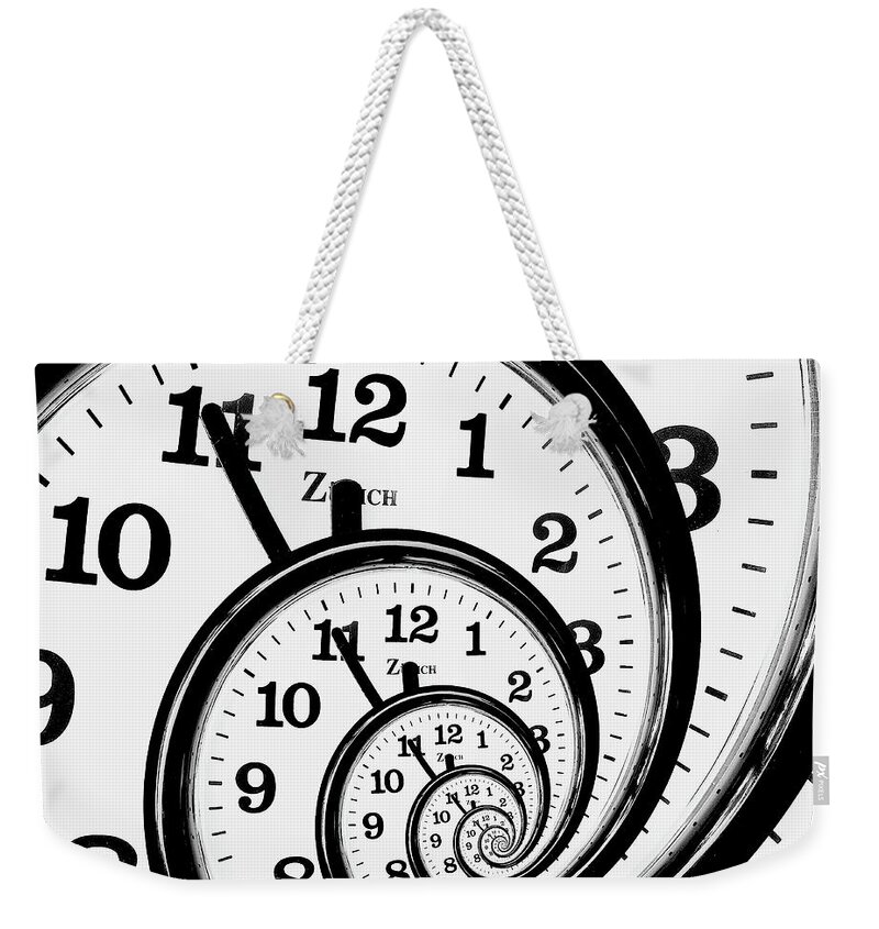 Time Weekender Tote Bag featuring the digital art It's About Time by Dave Lee